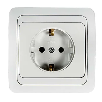 Розетка 1-м CLASSICO с заземл. 2028 бел. ASD / IN HOME 4680005959907 Розетка 1-м CLASSICO с заземл. 2028 бел. ASD / IN HOME 4680005959907
